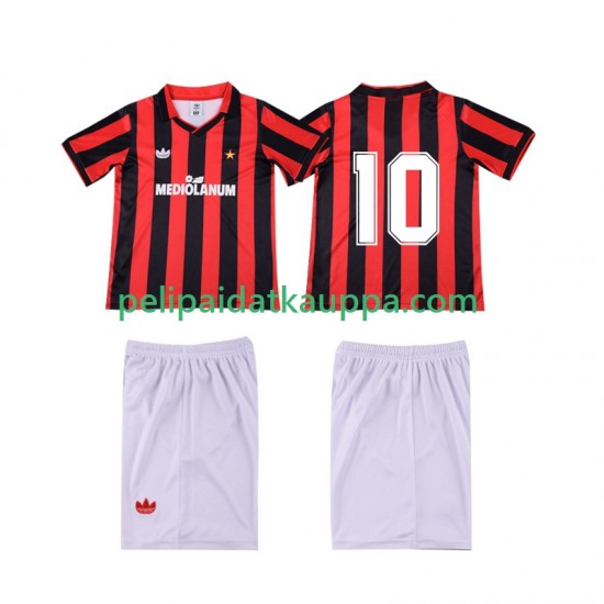 AC Milan 10 1990 1991 Retro Koti Fanipelipaita (Lasten) Lyhythihainen AC Milan 10 1990 1991 Retro Koti Fanipelipaita (Lasten) Lyhythihainen