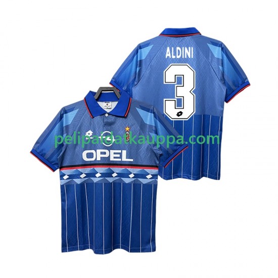 AC Milan ALDINI 3 1995 1996 Retro Vieras Fanipelipaita (Miehet) Lyhythihainen
