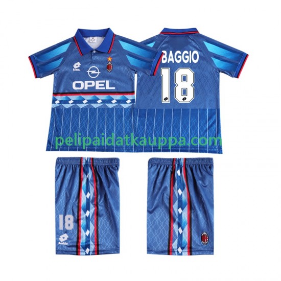 AC Milan BAGGIO 18 1995 1996 Retro Vieras Fanipelipaita (Lasten) Lyhythihainen