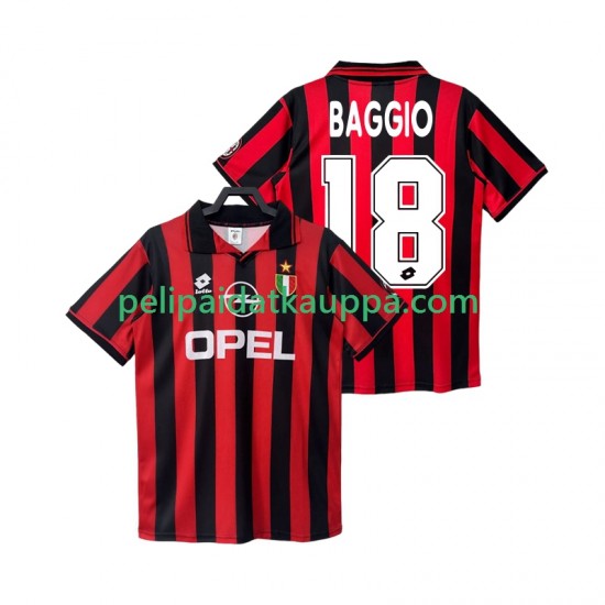 AC Milan BAGGIO 18 1996 1997 Retro Koti Fanipelipaita (Miehet) Lyhythihainen AC Milan BAGGIO 18 1996 1997 Retro Koti Fanipelipaita (Miehet) Lyhythihainen
