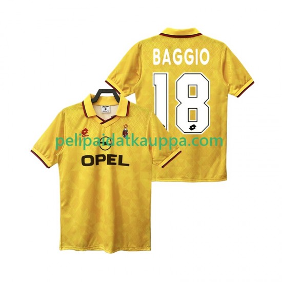 AC Milan BAGGIO 18 1995 1996 Retro Kolmas Fanipelipaita (Miehet) Lyhythihainen AC Milan BAGGIO 18 1995 1996 Retro Kolmas Fanipelipaita (Miehet) Lyhythihainen