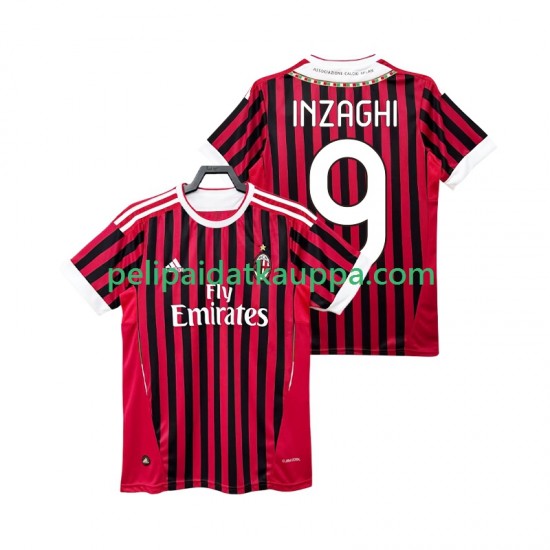 AC Milan INZAGHI 9 2012 Retro Koti Fanipelipaita (Miehet) 2011 Lyhythihainen