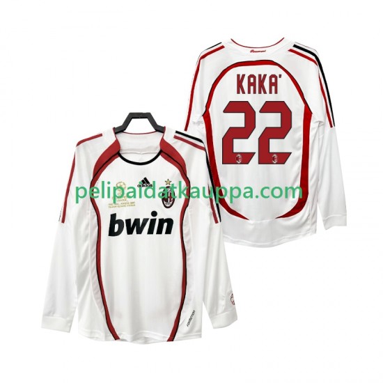 AC Milan KAKA 22 2007 Retro Vieras Fanipelipaita (Miehet) 2006 Pitkähihainen