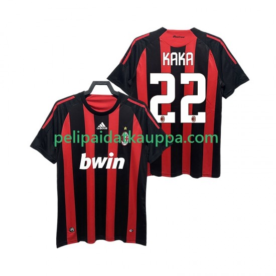 AC Milan KAKA 22 2009 Retro Koti Fanipelipaita (Miehet) 2008 Lyhythihainen