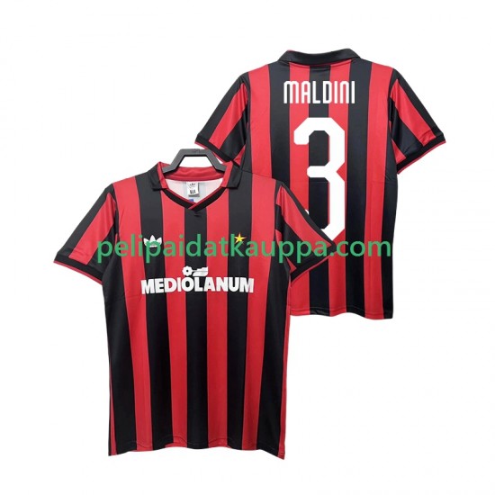 AC Milan MALDINI 3 1990 1991 Retro Koti Fanipelipaita (Miehet) Lyhythihainen AC Milan MALDINI 3 1990 1991 Retro Koti Fanipelipaita (Miehet) Lyhythihainen