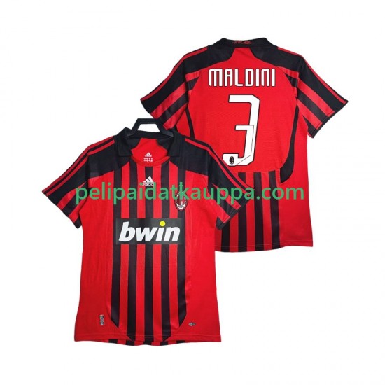 AC Milan MALDINI 3 2007 Retro Koti Fanipelipaita (Miehet) 2008 Lyhythihainen AC Milan MALDINI 3 2007 Retro Koti Fanipelipaita (Miehet) 2008 Lyhythihainen