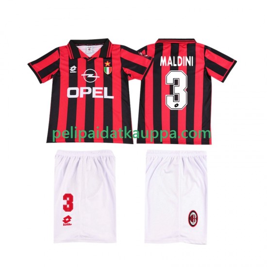 AC Milan MALDINI 3 1996 1997 Retro Koti Fanipelipaita (Lasten) Lyhythihainen AC Milan MALDINI 3 1996 1997 Retro Koti Fanipelipaita (Lasten) Lyhythihainen