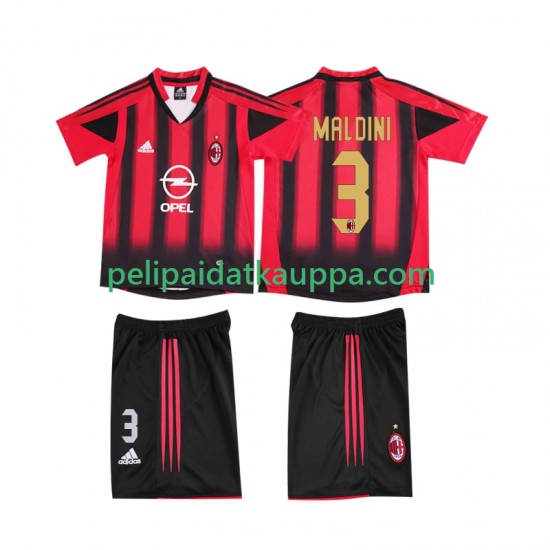 AC Milan MALDINI 3 2005 Retro Koti Fanipelipaita (Lasten) 2004 Lyhythihainen