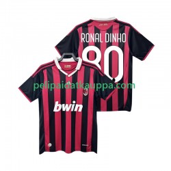 AC Milan RONALDINHO 80 2009 Retro Koti Fanipelipaita (Miehet) 2010 Lyhythihainen