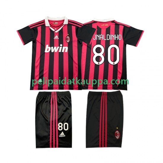 AC Milan RONALDINHO 80 2009 Retro Koti Fanipelipaita (Lasten) 2010 Lyhythihainen AC Milan RONALDINHO 80 2009 Retro Koti Fanipelipaita (Lasten) 2010 Lyhythihainen