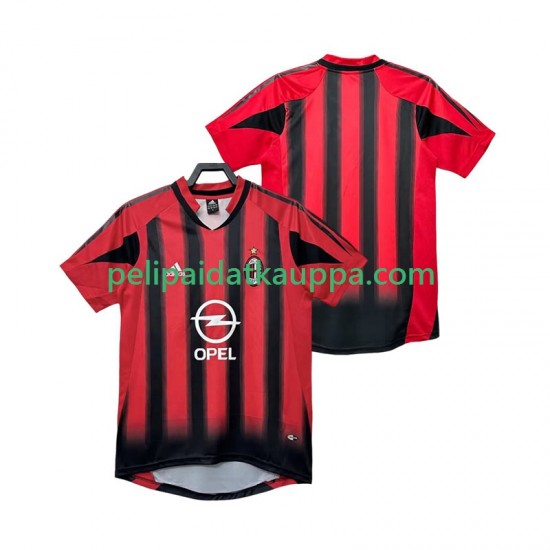 AC Milan 2005 Retro Koti Fanipelipaita (Miehet) 2004 Lyhythihainen