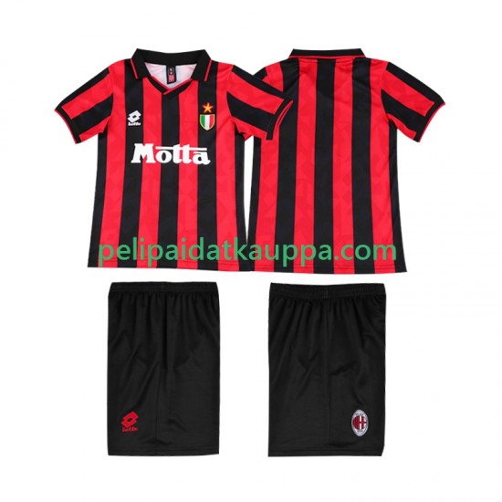 AC Milan 1993 Retro Koti Fanipelipaita (Lasten) 1994 Lyhythihainen