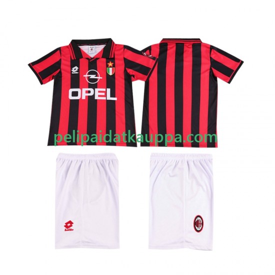 AC Milan 1996 1997 Retro Koti Fanipelipaita (Lasten) Lyhythihainen