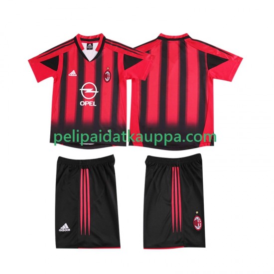 AC Milan 2005 Retro Koti Fanipelipaita (Lasten) 2004 Lyhythihainen