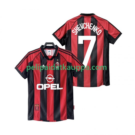 AC Milan SHEVCHENKO 7 Retro Koti Fanipelipaita (Miehet) 1998 1999 Lyhythihainen AC Milan SHEVCHENKO 7 Retro Koti Fanipelipaita (Miehet) 1998 1999 Lyhythihainen