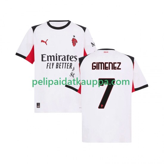 AC Milan Santiago Gimenez 7 Vieras Fanipelipaita (Miehet) 2025-2026 Lyhythihainen
