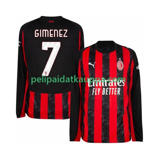 AC Milan Santiago Gimenez 7 Koti Fanipelipaita (Miehet) 2025-2026 Pitkähihainen AC Milan Santiago Gimenez 7 Koti Fanipelipaita (Miehet) 2025-2026 Pitkähihainen