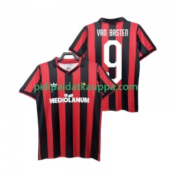 AC Milan VAN BASTEN 9 1990 1991 Retro Koti Fanipelipaita (Miehet) Lyhythihainen