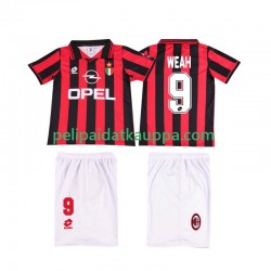 AC Milan WEAH 9 1996 1997 Retro Koti Fanipelipaita (Lasten) Lyhythihainen