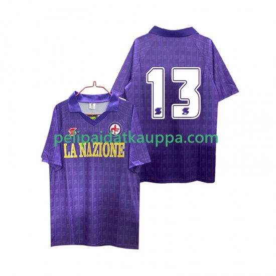 ACF Fiorentina 13 1989 1990 Retro Koti Fanipelipaita (Miehet) Lyhythihainen ACF Fiorentina 13 1989 1990 Retro Koti Fanipelipaita (Miehet) Lyhythihainen