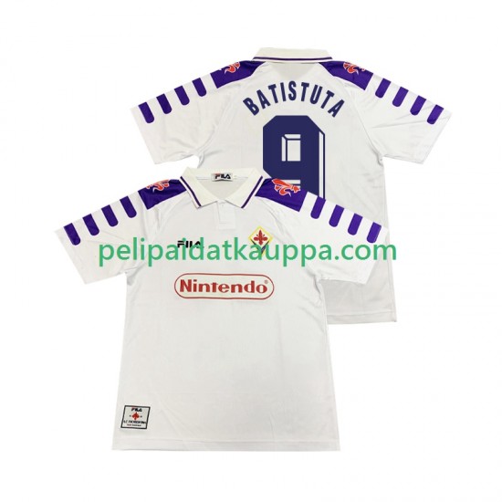 ACF Fiorentina BASTUTA 9 Retro Vieras Fanipelipaita (Miehet) 1998 1999 Lyhythihainen ACF Fiorentina BASTUTA 9 Retro Vieras Fanipelipaita (Miehet) 1998 1999 Lyhythihainen