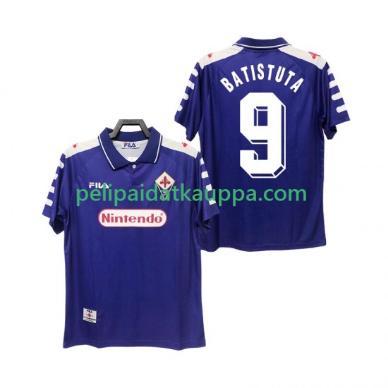 ACF Fiorentina BASTUTA 9 Retro Koti Fanipelipaita (Miehet) 1998 1999 Lyhythihainen