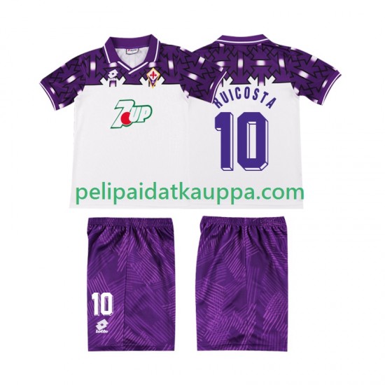 ACF Fiorentina RUI COSTA 10 1992 1993 Retro Vieras Fanipelipaita (Lasten) Lyhythihainen