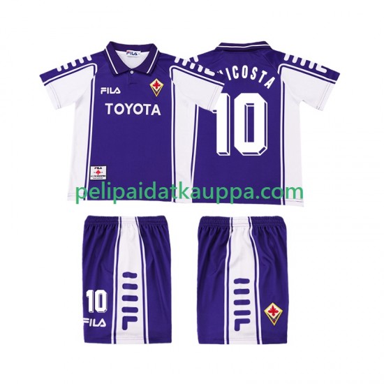 ACF Fiorentina RUI COSTA 10 2000 Retro Koti Fanipelipaita (Lasten) 1999 Lyhythihainen