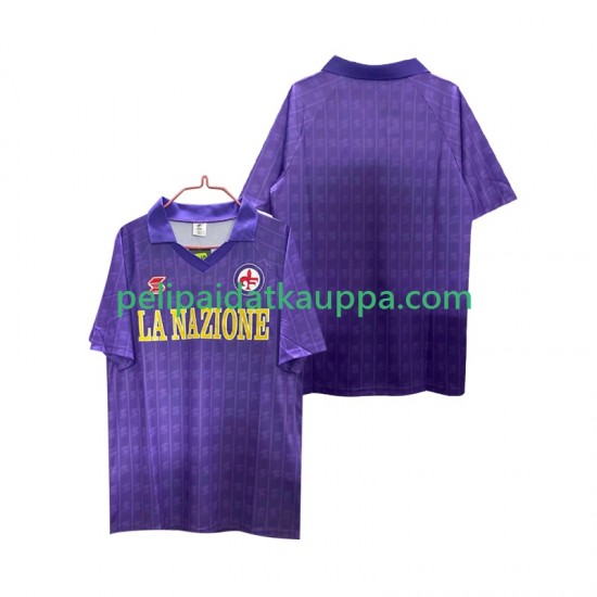 ACF Fiorentina 1989 1990 Retro Koti Fanipelipaita (Miehet) Lyhythihainen ACF Fiorentina 1989 1990 Retro Koti Fanipelipaita (Miehet) Lyhythihainen
