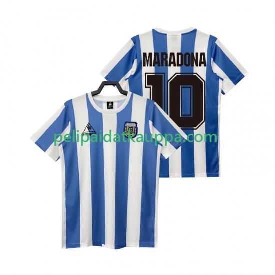 Argentiina MARADONA 10 1986 Retro Koti Fanipelipaita (Miehet) Lyhythihainen
