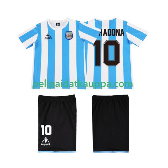 Argentiina MARADONA 10 1986 Retro Koti Fanipelipaita (Lasten) Lyhythihainen