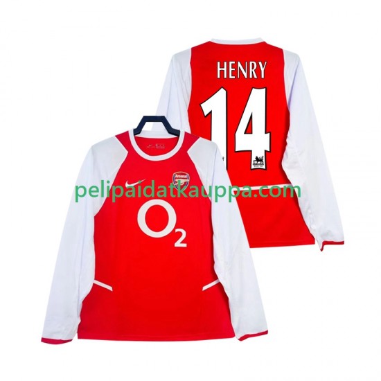 Arsenal Henry 14 2003 Retro Koti Fanipelipaita (Miehet) 2002 Pitkähihainen