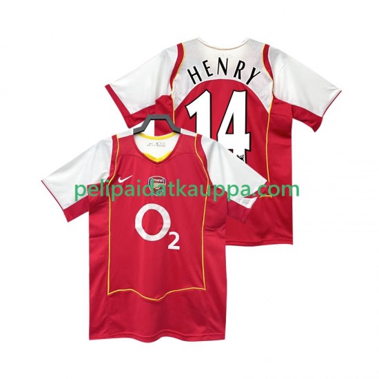 Arsenal Henry 14 2005 Retro Koti Fanipelipaita (Miehet) 2004 Lyhythihainen