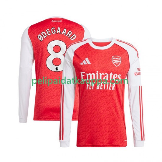 Arsenal Martin Odegaard 8 Koti Fanipelipaita (Miehet) 2025-2026 Pitkähihainen