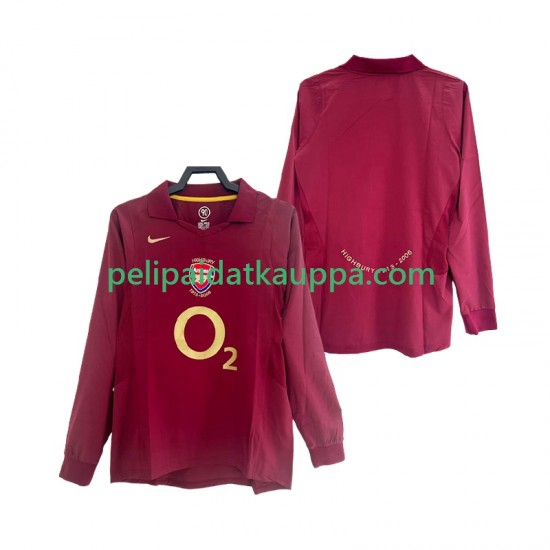 Arsenal 2005 Retro Koti Fanipelipaita (Miehet) 2006 Pitkähihainen