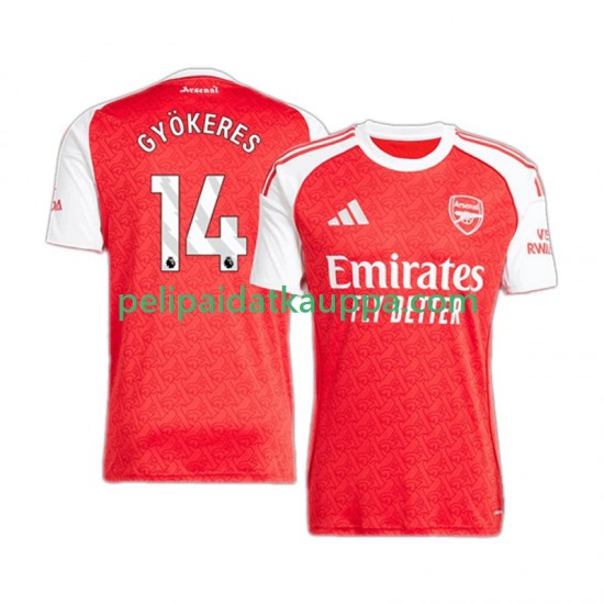 Arsenal Viktor Gyokeres 14 Koti Fanipelipaita (Miehet) 2025-2026 Lyhythihainen Arsenal Viktor Gyokeres 14 Koti Fanipelipaita (Miehet) 2025-2026 Lyhythihainen