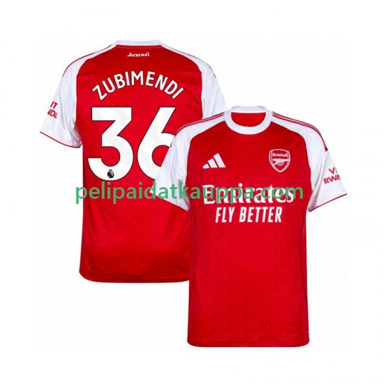 Arsenal Zubimendi 36 Koti Fanipelipaita (Miehet) 2025-2026 Lyhythihainen