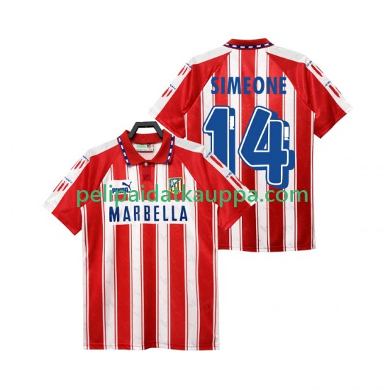 Atlético Madrid SIMEONE 14 1995 Retro Koti Fanipelipaita (Miehet) 1994 Lyhythihainen