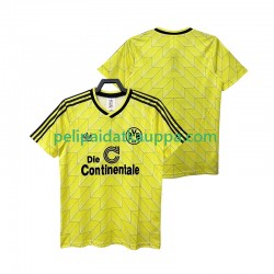 Borussia Dortmund 1988 1989 Retro Koti Fanipelipaita (Miehet) Lyhythihainen