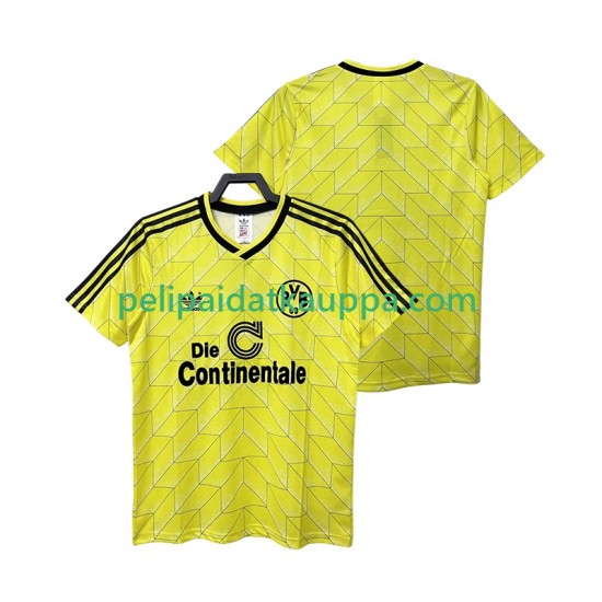Borussia Dortmund 1988 1989 Retro Koti Fanipelipaita (Miehet) Lyhythihainen
