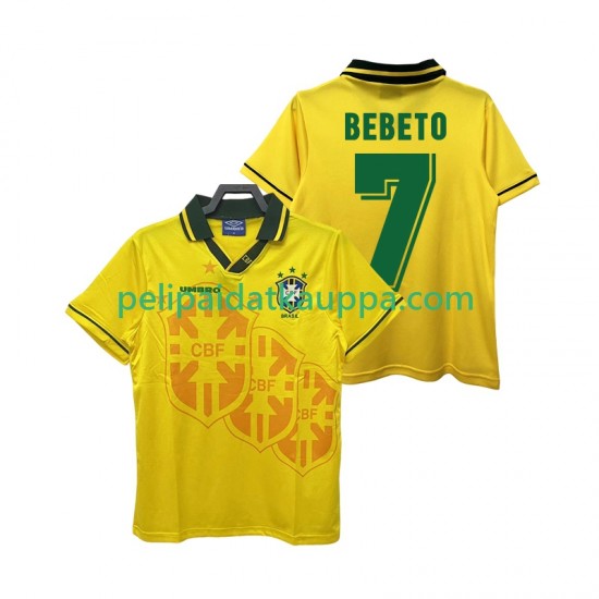 Brasilia BEBETO 7 Retro Koti Fanipelipaita (Miehet) 1994 Lyhythihainen