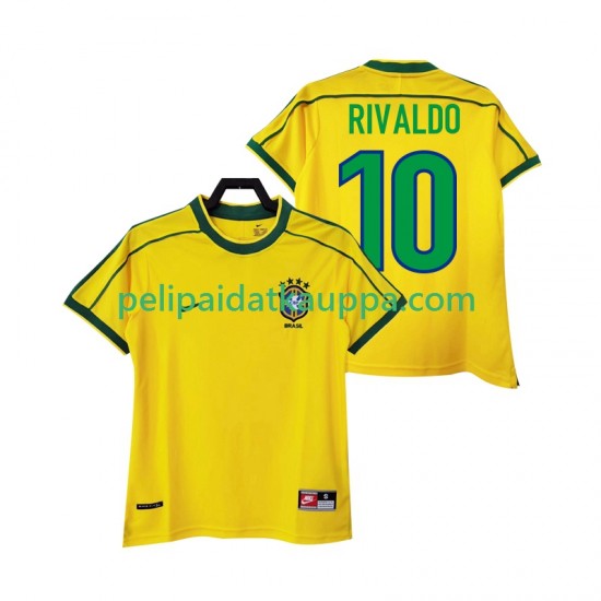 Brasilia RIVALDO 10 Retro Koti Fanipelipaita (Miehet) 1998 Lyhythihainen