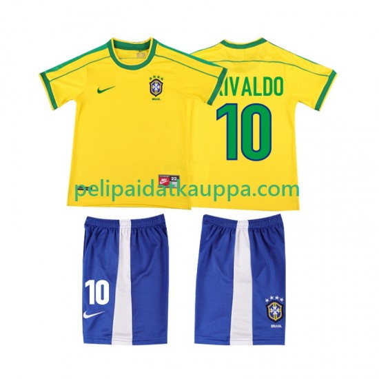 Brasilia RIVALDO 10 Retro Koti Fanipelipaita (Lasten) 1998 Lyhythihainen