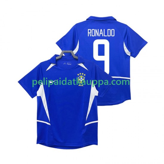 Brasilia Ronaldo 9 Retro Vieras Fanipelipaita (Miehet) 2002 Lyhythihainen Brasilia Ronaldo 9 Retro Vieras Fanipelipaita (Miehet) 2002 Lyhythihainen