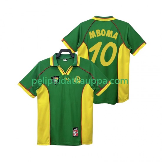 Kamerun MBOBA 10 Retro Koti Fanipelipaita (Miehet) 1998 Lyhythihainen