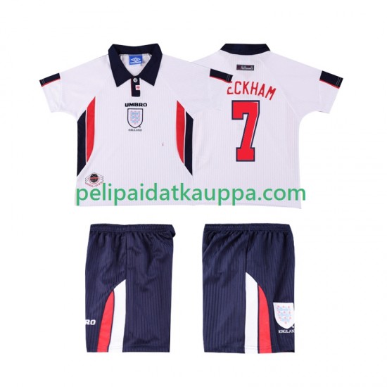 Englanti Beckham 7 Retro Koti Fanipelipaita (Lasten) 1998 Lyhythihainen