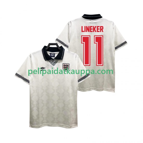 Englanti LINEKER 11 1990 Retro Koti Fanipelipaita (Miehet) Lyhythihainen