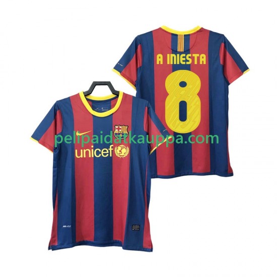 FC Barcelona A INIESTA 8 Retro Koti Fanipelipaita (Miehet) 2011 2010 Lyhythihainen