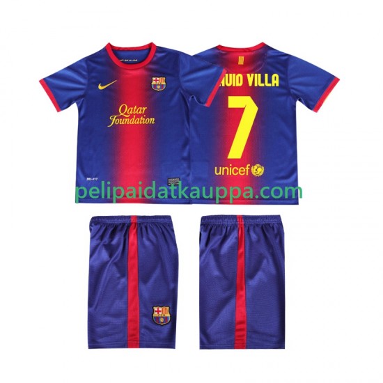 FC Barcelona DAUID VILLA 7 2012 2013 Retro Koti Fanipelipaita (Lasten) Lyhythihainen