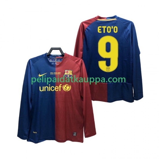 FC Barcelona ETO O 9 Champions League 2009 Retro Koti Fanipelipaita (Miehet) 2008 Pitkähihainen FC Barcelona ETO O 9 Champions League 2009 Retro Koti Fanipelipaita (Miehet) 2008 Pitkähihainen